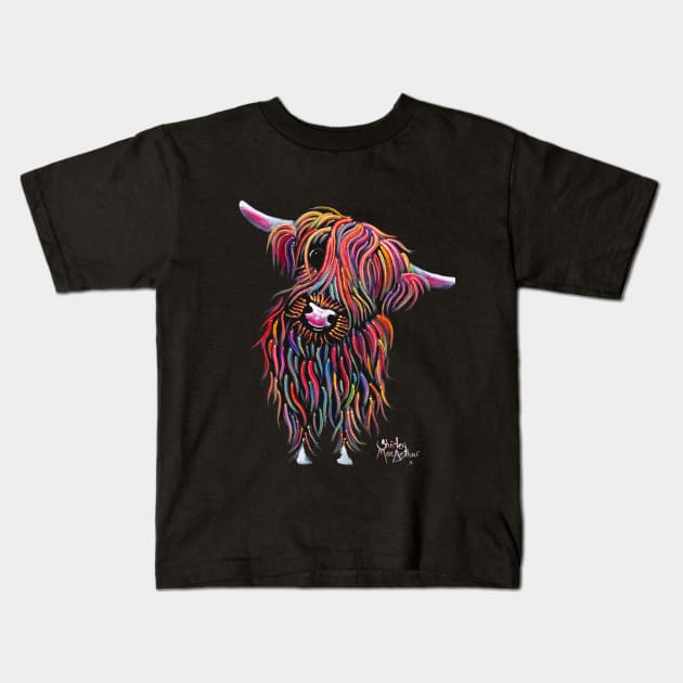 Scottish Highland Hairy Cow ' BoLLY ' Kids T-Shirt by ShirleyMac